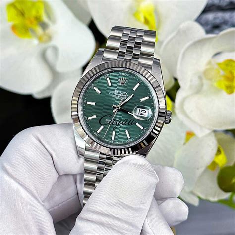 green motif rolex datejust|rolex datejust green dial 41mm.